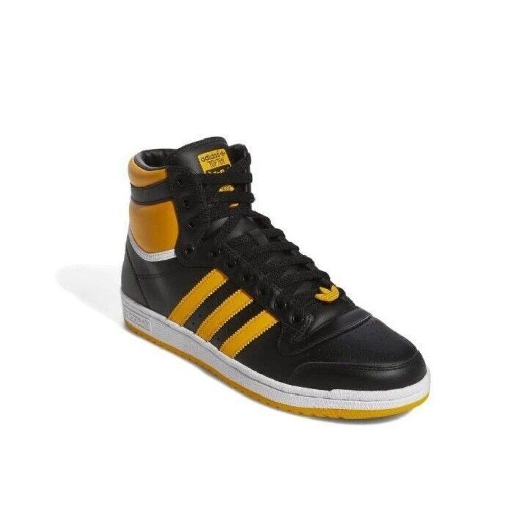Adidas Top Ten Hi Top Mens Basketball Shoes Black Gold FZ5888 NEW - Picture 11 of 11
